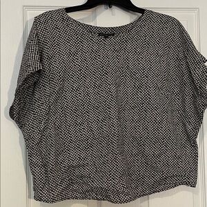 Eileen Fisher Twist Back Blouse Medium EUC